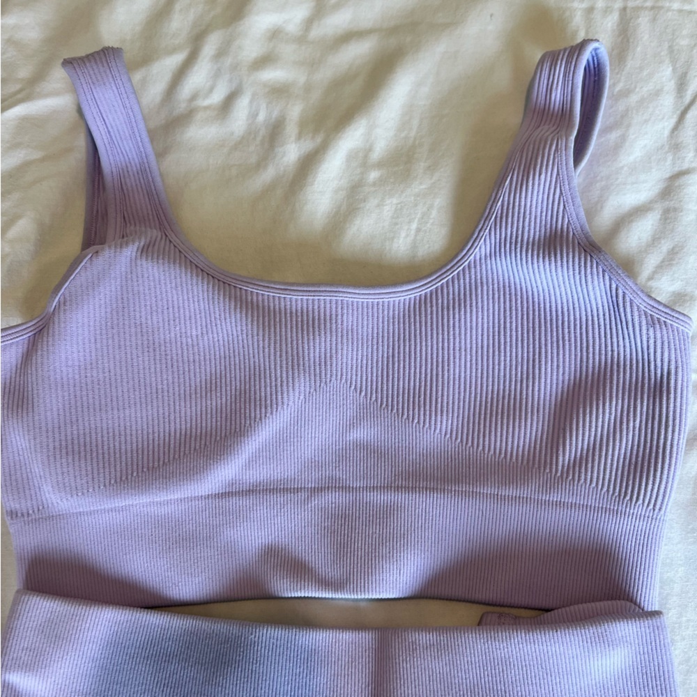 Lavender Ribbed Two-Piece Set - Picture 3 of 4